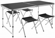 Czarny turystyczny zestaw mebli ogrodowych A9-E76