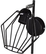 Czarny industrialny kinkiet druciany - 13X S573 R2-E41