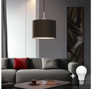 Eglo - LED Lampa wisząca TUNJA 1xE27/60W/230V brązowa