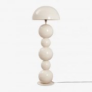 Lampa Podłogowa Z Żelaza Boulia Kremowa Tapioca & ↑155 Cm - Sklum