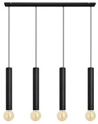 Żyrandol na lince TUBA 4xE27/15W/230V czarny
