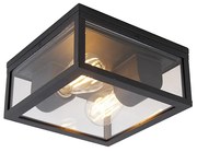 Zewnetrzna Industrialna lampa sufitowa czarna IP44 - CharloisDesignerski Oswietlenie zewnetrzne