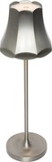 Lampa stołowa retro, stalowo-szara, ładowalna, IP44 - Granny
