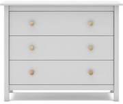 Biała niska komoda dziecięca z drewna sosnowego 100x80 cm Max – Marckeric