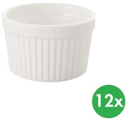 Naczynie do pieczenia, śr. 9 cm, wys. 5,5 cm, porcelana biała, 12 szt