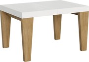 Stół rozkładany 90x130/234 cm Spimbo Mix Blat z jesionu białego - Nogi z naturalnego dębu