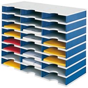 Moduły sortujące, 24 przegrody, niebieskie