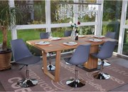 Krzesło do jadalni Vaasa T501 (zestaw 6 sztuk),  ciemnoszary, podstawa chromowana