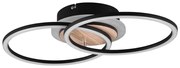 Czarno-brązowa lampa sufitowa LED ze ściemniaczem 28x46 cm Giro – Trio