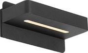 Nowoczesna lampa ścienna czarna w komplecie z LED, USB i przełącznikiem - Ted