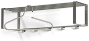 Metalowy wieszak ścienny w kolorze srebra z półką 70 cm Rex – Spinder Design