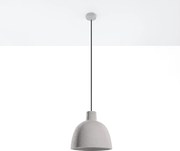 Lampy wiszące industrialny Solyma, beton - 1 źródło światła 4000K - L.28 x H.128 cm - szary
