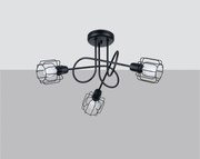 Żyrandol BELUCI 3S czarny SOLLUX  LIGHTING