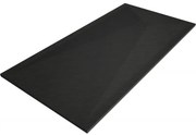 Mexen Stone+ brodzik kompozytowy prostokątny 160 x 80 cm, czarny, maskownica czarna - 44708016-B