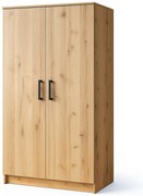 Dwudrzwiowa szafa Tress - uchylne drzwi w kolorze dąb artisan