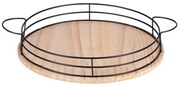 Okrągła drewniana taca ALPINA Ø35 cm