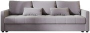 Szara welurowa sofa amerykanka z pojemnikiem M8-E16