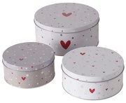 Zestaw trzech puszek do przechowywania ANELLA, Ø 14-20 cm