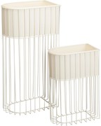 Zestaw 2 metalowych kwietników stojących SOFT FORM