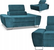 Fotel wypoczynkowy Bosso salon Family meble niebieski welur reg zagłówek