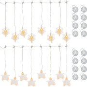 Komplet kurtyn świetlnych, 8 LED, ciepła biel, 2 szt