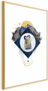 Plakat Para pingwinów 60x90 cm z ramą złotą z marginesem ARTGEIST B