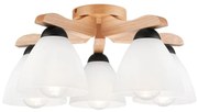 Żyrandol natynkowy ADRIANO 5xE27/60W/230V dąb