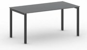 Stół konferencyjny do biura SQUARE, 160x80 cm, czarna podstawa, grafit