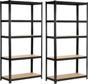 2x REGAŁ METALOWY 90x40x180 CZARNY