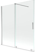 Mexen Velar parawan nawannowy 2-skrzydłowy rozsuwany 150 x 150 cm, transparent, chrom - 896-150-000-01-01