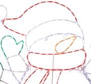 Świąteczna lampa podłogowa Bałwan 116 cm z LED z timerem IP44 - Pax