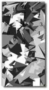 Zegar Szklany Pionowy Sztuka Grafika geometria szary