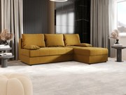 BEDANTE narożnik MOS L Itaka 33 prawa pomarańczowy z funkcją spania sofa w kształcie litery L z pojemnikiem na pościel