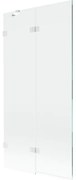 Mexen Lunar parawan nawannowy 2-skrzydłowy lewy 90 x 150 cm, transparent, biały - 897-090-100-20-00-L
