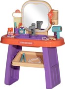 AIYAPLAY Toaletka dla Dzieci z Oświetleniem LED, Muzyką, Kranem, Lustrem Akrylowym, Fioletowa, 55x29x71 cm