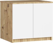 Nadstawka na szafę AKORD S60 Dąb Artisan 60 cm 2 drzwi kolor Biały mat 2 półki 60x51x55 cm