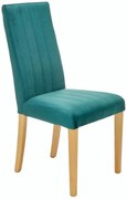 Zielone welurowe krzesło skandynawskie N3-L82