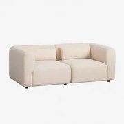 Sofa Modułowa Fogler 2-częściowa Chenille Kremowy Beż - Sklum