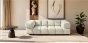 Nowoczesna 3-osobowa kanapa tapicerowana 240cm biała - ALVERO 3S Bubble Design Premium Sofa