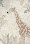 Dywan Jungle Kids Pokój Dziecięcy 3D Odporny - Kremowy - 140x200 cm