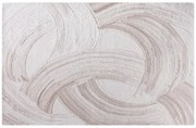 Dywan z abstrakcyjnym wzorem ręcznie tuftowany 100% wełny - 160 x 230 cm - Kość słoniowa i taupe - RAVELINO