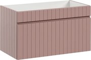 Szafka umywalkowa różowa 80 cm z lamelami D1-N71