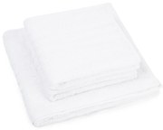 Zestaw ręczników „Classic” biały, 2 szt. 50 x 100 cm, 1 szt. 70 x 140 cm, 2 szt. 50 x 100 cm, 1 szt. 70 x 140 cm