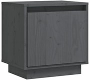 Szara drewniana szafka nocna do sypialni B3-T05