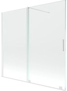 Mexen Velar parawan nawannowy 2-skrzydłowy rozsuwany 170 x 150 cm, transparent, biały - 896-170-000-01-20