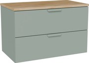 Wisząca szafka podumywalkowa z półką – Zielony szałwiowy – S80 cm – AVORELI