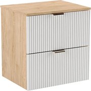 Szafka łazienkowa pod umywalkę nablatową biały + orzech G8-T80