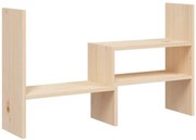 Rozsuwana półka na biurko z naturalnego drewna sosnowego T4-N08