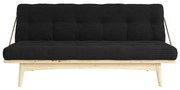 Sofa rozkładana ze sztruksową tapicerką Karup Design Folk Raw/Charcoal