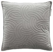 Poszewka dekoracyjna do salonu SOLANGE, tłoczony wzór, srebrna